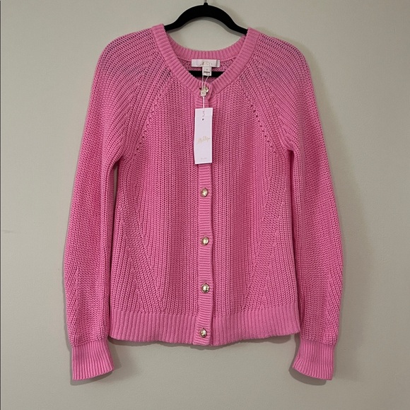 Lilly Pulitzer Bristow Cardigan Size Small Pink Bliss NEW - Picture 4 of 4